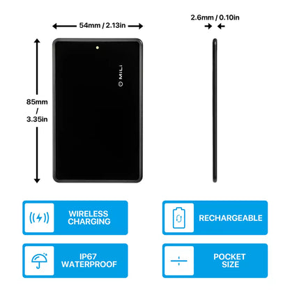 MiLi - MiCard MFI Find My Item Finder - Black